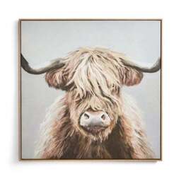 Highland Cow Framed Canvas - thumbnail 3