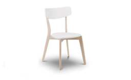 Casa 4 Seater Round Dining Table with 4 Chairs, White - thumbnail 4