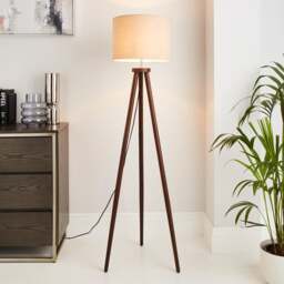 Jandia Wooden Tripod Floor Lamp - thumbnail 1