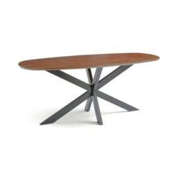 Angus 6 Seater Oval Dining Table - thumbnail 4