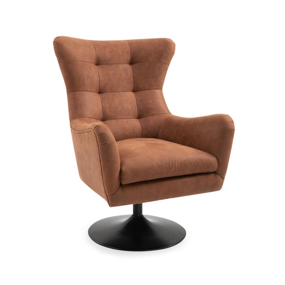 Roan Microsuede Swivel Chair - image 1