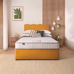 Silentnight Divan Bed With Wave Velvet Headboard and 800 Pocket Sprung Mattress - thumbnail 2