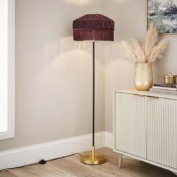 Alessia Velvet Pleated Lamp Shade - thumbnail 3
