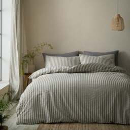 Pineapple Elephant Cotton Rich Woven Stripe Duvet Cover & Pillowcase Set - thumbnail 1