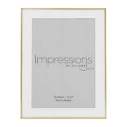 Impressions Brushed Brass Photo Frame - thumbnail 1