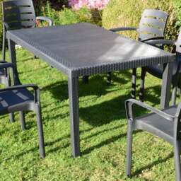 Trabella Salerno Grey Rectangular Table - thumbnail 4
