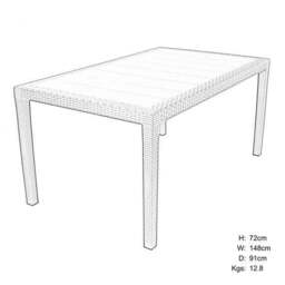 Trabella Salerno Grey Rectangular Table - thumbnail 3