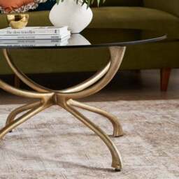 Nora Round Metal Coffee Table - thumbnail 2