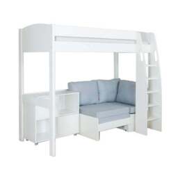 Uno High Sleeper with Corner Sofa and Cube Unit Pine - thumbnail 2