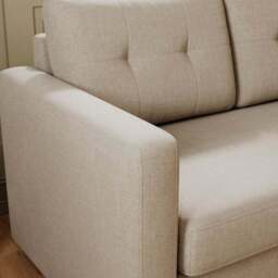 Barker Flatweave Trundle Corner Chaise Sofa Bed - thumbnail 6