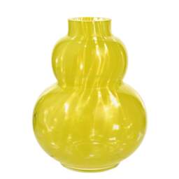 Hestia Yellow Confetti Glass Bubble Vase - thumbnail 1
