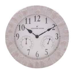 Country Living Stone Effect Indoor Outdoor Wall Clock - thumbnail 1