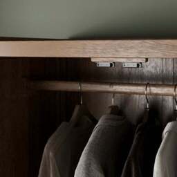Portland Double Wardrobe, Mango Wood - thumbnail 3