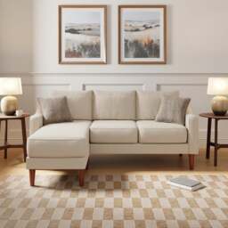 Hugo Flatweave 3 Seater Corner Chaise Sofa - thumbnail 1