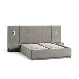 Oversized Ottoman Hotel Bed Frame, Velvet - thumbnail 6