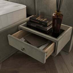Oversized Ottoman Hotel Bed Frame, Velvet - thumbnail 3