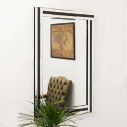Westbury Abstract Rectangle Full Length Wall Mirror - thumbnail 1