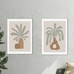 Set of 2 East End Prints Modern Vase Framed Prints - thumbnail 1