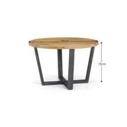 Brooklyn 4 Seater Round Dining Table with 4 Monroe Chairs, Solid Oak - thumbnail 5