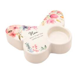 The Cottage Garden Floral Butterfly Ceramic Tealight Holder - thumbnail 2