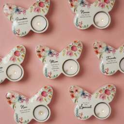 The Cottage Garden Floral Butterfly Ceramic Tealight Holder - thumbnail 5