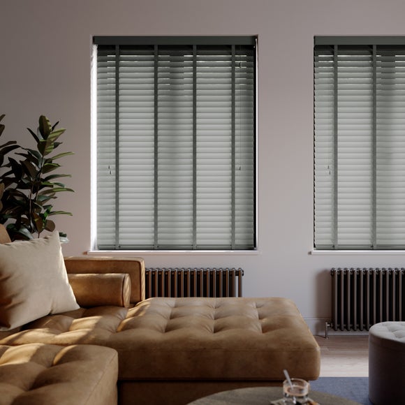 Made To Measure 63mm Slats Charcoal Taped Venetian Blind - image 1