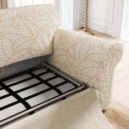 Flori Woven Leaf Fabric 2 Seater Sofa Bed - thumbnail 3