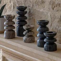 Azuaga Marble Tealight Candlestick Holder - thumbnail 3