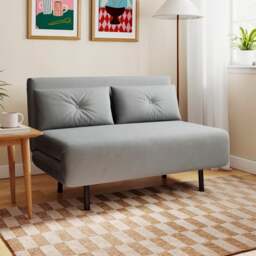 Phoebe Velvet Small Double 2 Seater Sofa Bed - thumbnail 1