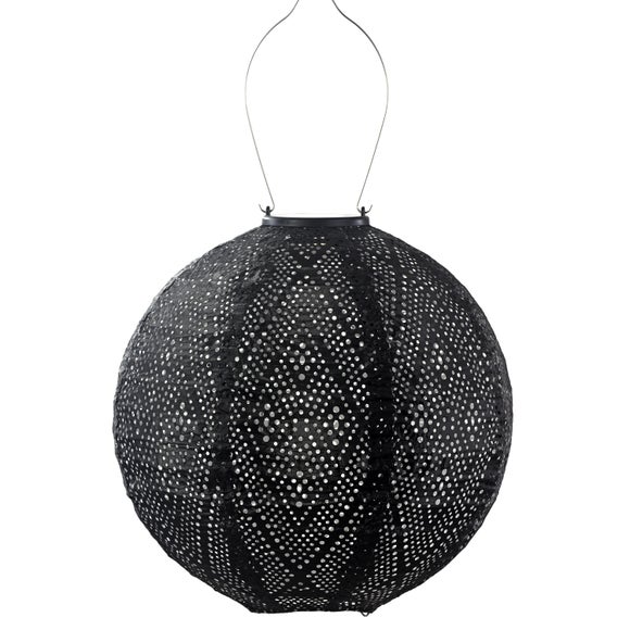 Fallen Fruits Medium Round Ikat Solar Lantern