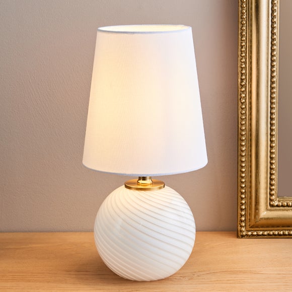 Candy Stripe Ribbed Glass Table Lamp - image 1