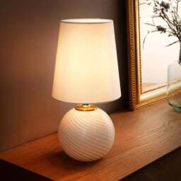 Candy Stripe Ribbed Glass Table Lamp - thumbnail 2