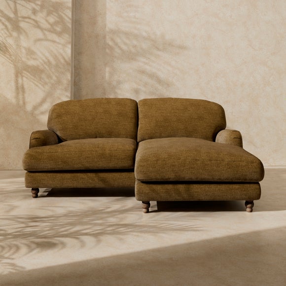 Arthur Linen Chenille Corner Chaise Sofa - image 1