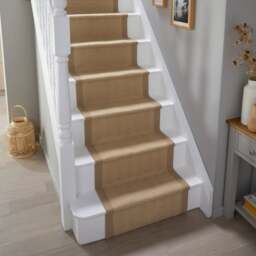 Herringbone Jute Border Stair Runner - thumbnail 1