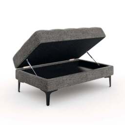 Max Multi Yarn Boucle Storage Footstool with Metal Legs - thumbnail 6