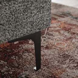 Max Multi Yarn Boucle Storage Footstool with Metal Legs - thumbnail 4