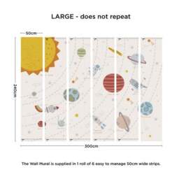 Outer Space Scandi Wall Mural - thumbnail 2