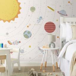 Outer Space Scandi Wall Mural - thumbnail 1