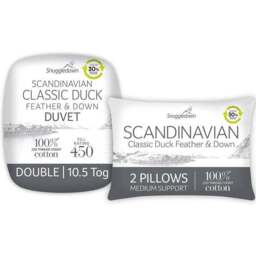 Snuggledown Scandinavian Duck Feather & Down 10.5 Tog Duvet and Pillow Pair Set - thumbnail 2