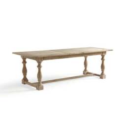 Bridget 6-8 Seater Rectangular Extendable Dining Table, Whitewash Mango Wood - thumbnail 6