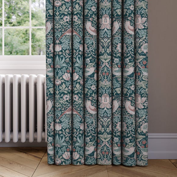 William Morris at Home Strawberry Thief Velvet Made to Measure Curtains - image 1