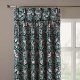 William Morris at Home Strawberry Thief Velvet Made to Measure Curtains - thumbnail 4