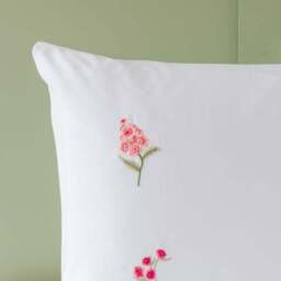 Rosetta Floral Embroidery Duvet Cover & Pillowcase Set - thumbnail 5