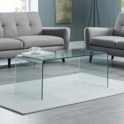 Amalfi Bent Glass Coffee Table - thumbnail 1