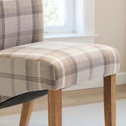Set of 2 Chester Dining Chairs, Woven Check Fabric - thumbnail 3