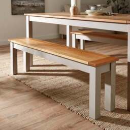 Clifford 6 Seater Large Rectangular Dining Table with 2 Benches, Pine - thumbnail 2