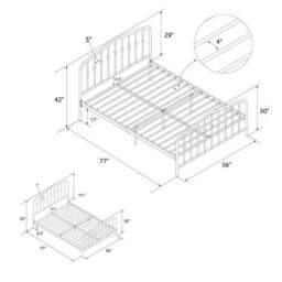 Dorel Home Bushwick Metal Bed Frame - thumbnail 6