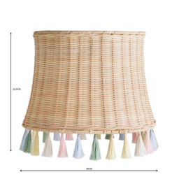 Fiesta Rattan Tassel Easy Fit Pendant Shade - thumbnail 3
