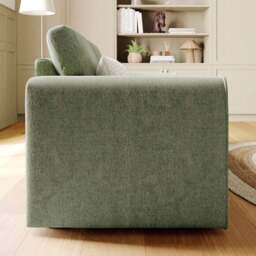 Abel Vintage Soft Chenille 3 Seater Sofa - thumbnail 3