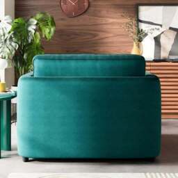 Zoe II Velvet Snuggle Chair - thumbnail 2